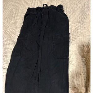 Boys Black Cargo Pants Size 10/12